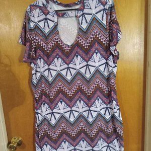 Midi tribal print dress
